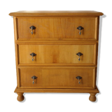 Small dresser in vintage blond walnut