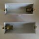 Pair of modernist swivel wall lights in red sheet metal, 1950s