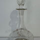 Antique blown glass carafe, enamelled with floral decoration, in the style of Legras.