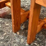 Set brutalist Swedish solid pine stools