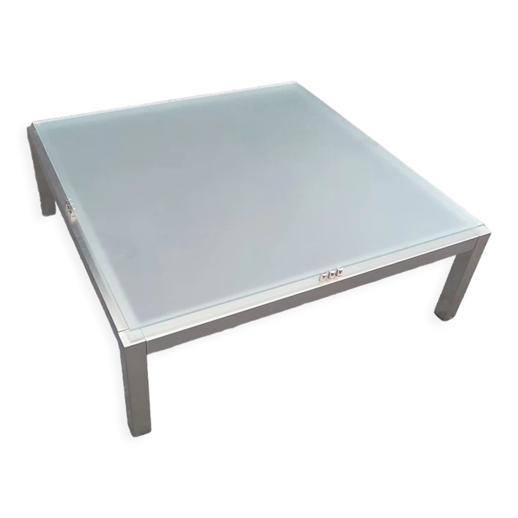 Table basse métal poli vintage 1950/1970