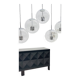 Chrome and bubbled glass balls pendants from the 1970's