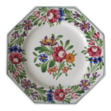 Rusticana Sarreguemines hexagonal earthenware flat plate