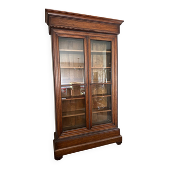 19th century walnut display case