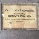 Framed marine painting