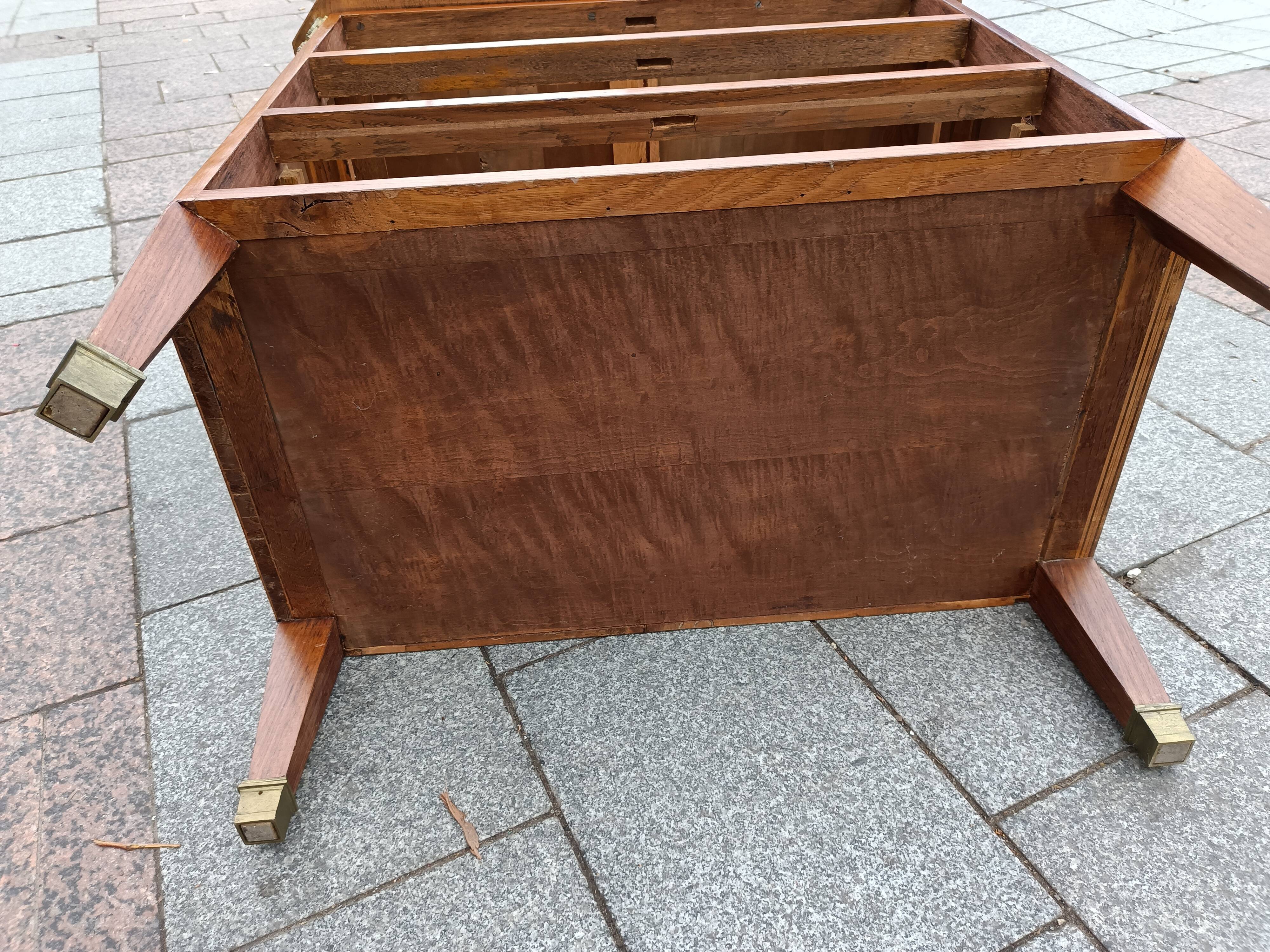 Old Louis XVI style chest of drawers in marquetry