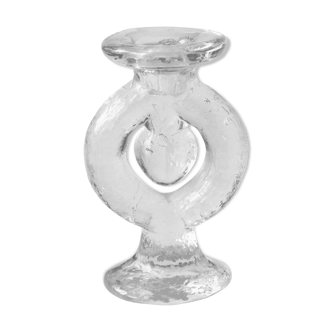 Candle holder glass heart