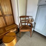 Restoration period straw armchair