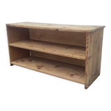 Old TV cabinet shelf low workshop shelf vintage raw fir rustic style