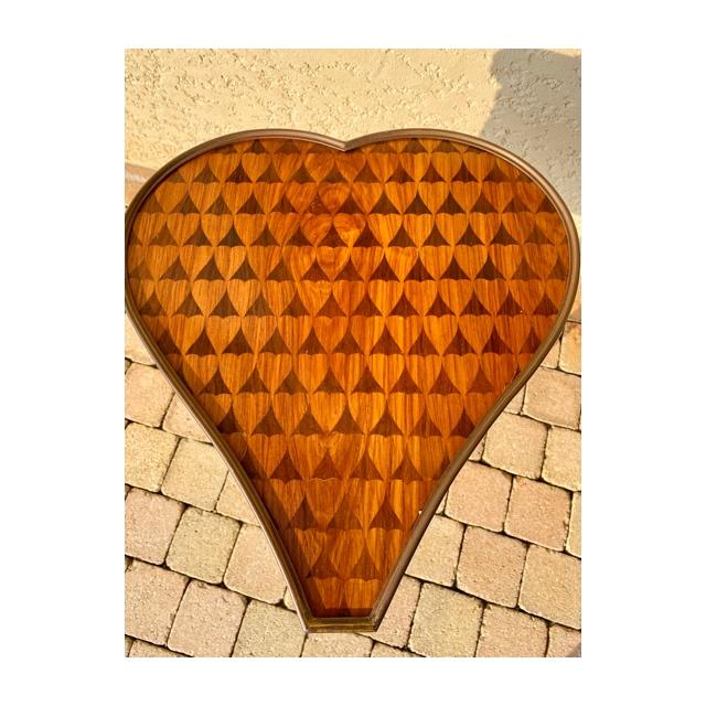 Table form heart in style Louis XV marquetry