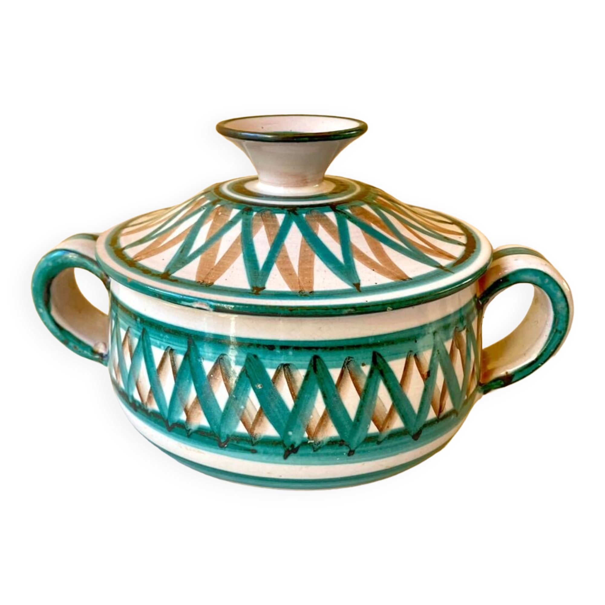 Ceramic soup pot Robert Picault Vallauris vintage 60