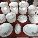 Old service tableware floral decoration 89 pieces