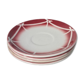 4 sous-tasses Digoin modèle Cibon