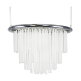 Minimalist handblown glass chandelier, 1970s