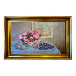 Tableau ancien, Nature - fruits