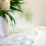 6 high ridged glasses