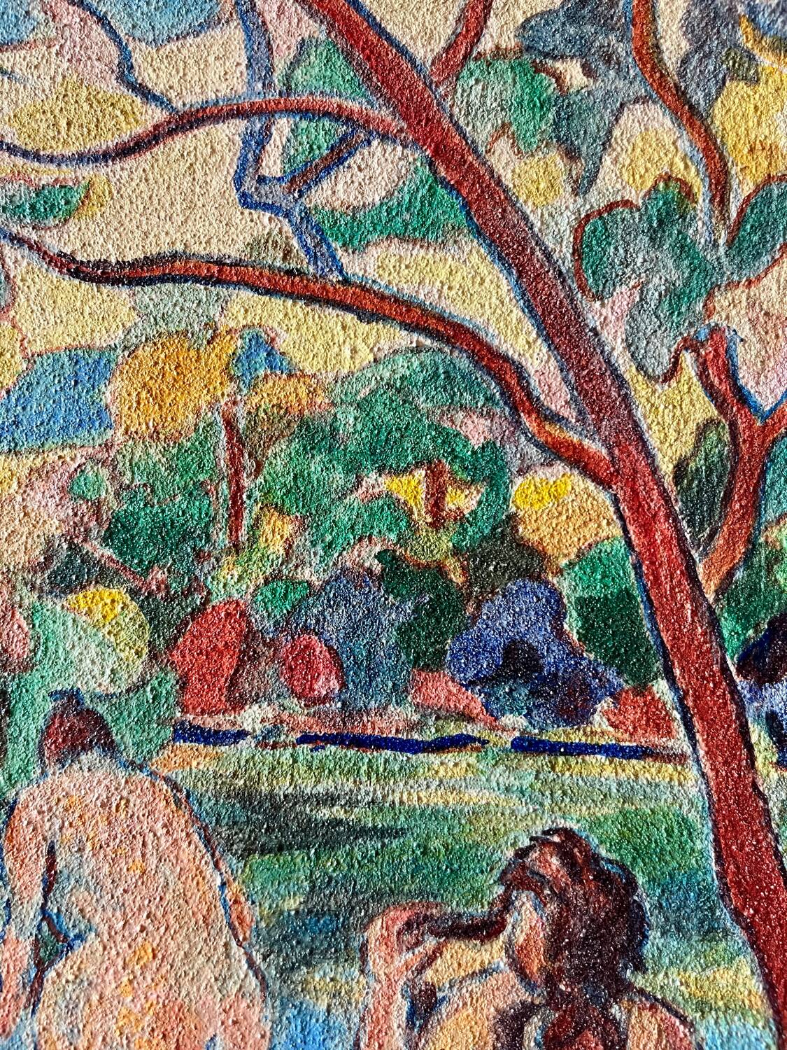 Paul Senac Oil on canvas Bathers old painting