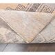Natural Vintage Geometric Turkish Hand-Knotted Runner Rug 80x341