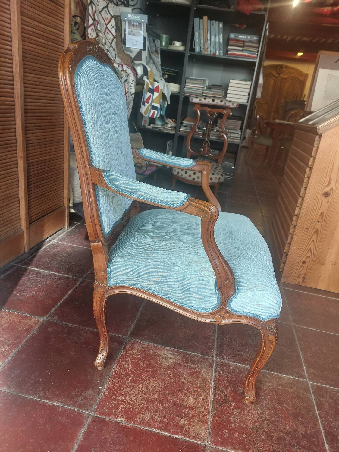 Restored Louis XV queen's armchair