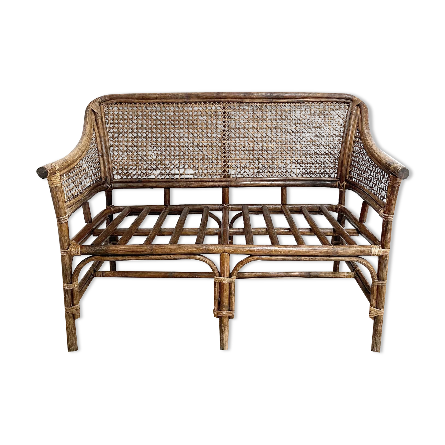Rattan bench and canning