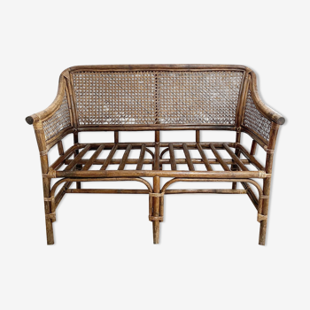Rattan bench and canning