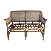 Banquette rotin et cannage