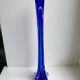 Vase en verre soufflé murano bleu roi années 70