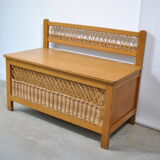 Rattan chest bench 1970
