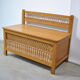 Banc coffre en rotin 1970