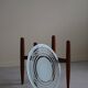 Teak and glass side table, mid-century Danish design, made in the 1960s.