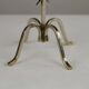 White Brass & Cobalt Blue Art Glass Candelabra by Gunnar Ander for Ystad-Metall — Sweden, 1960s