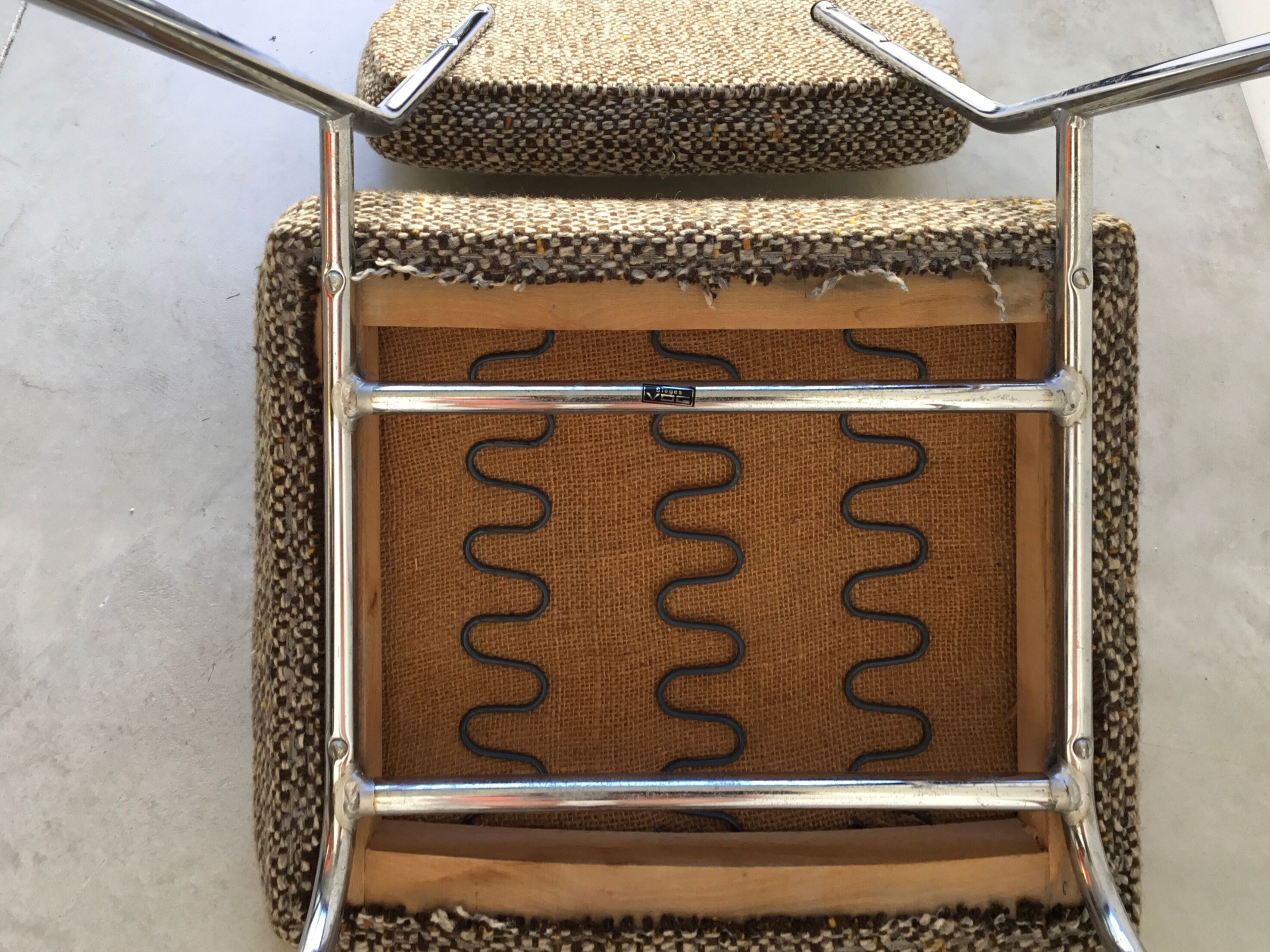Vintage wool office chair, Vog seats 1960