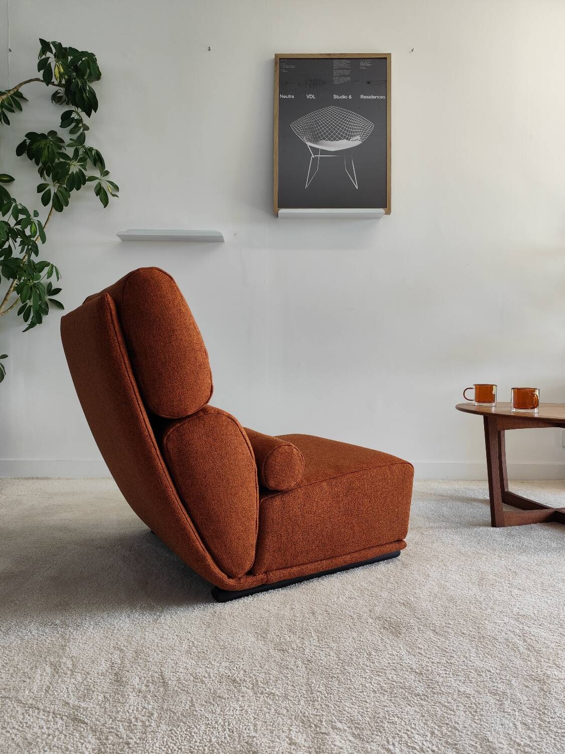Fauteuil années 70 retapissé