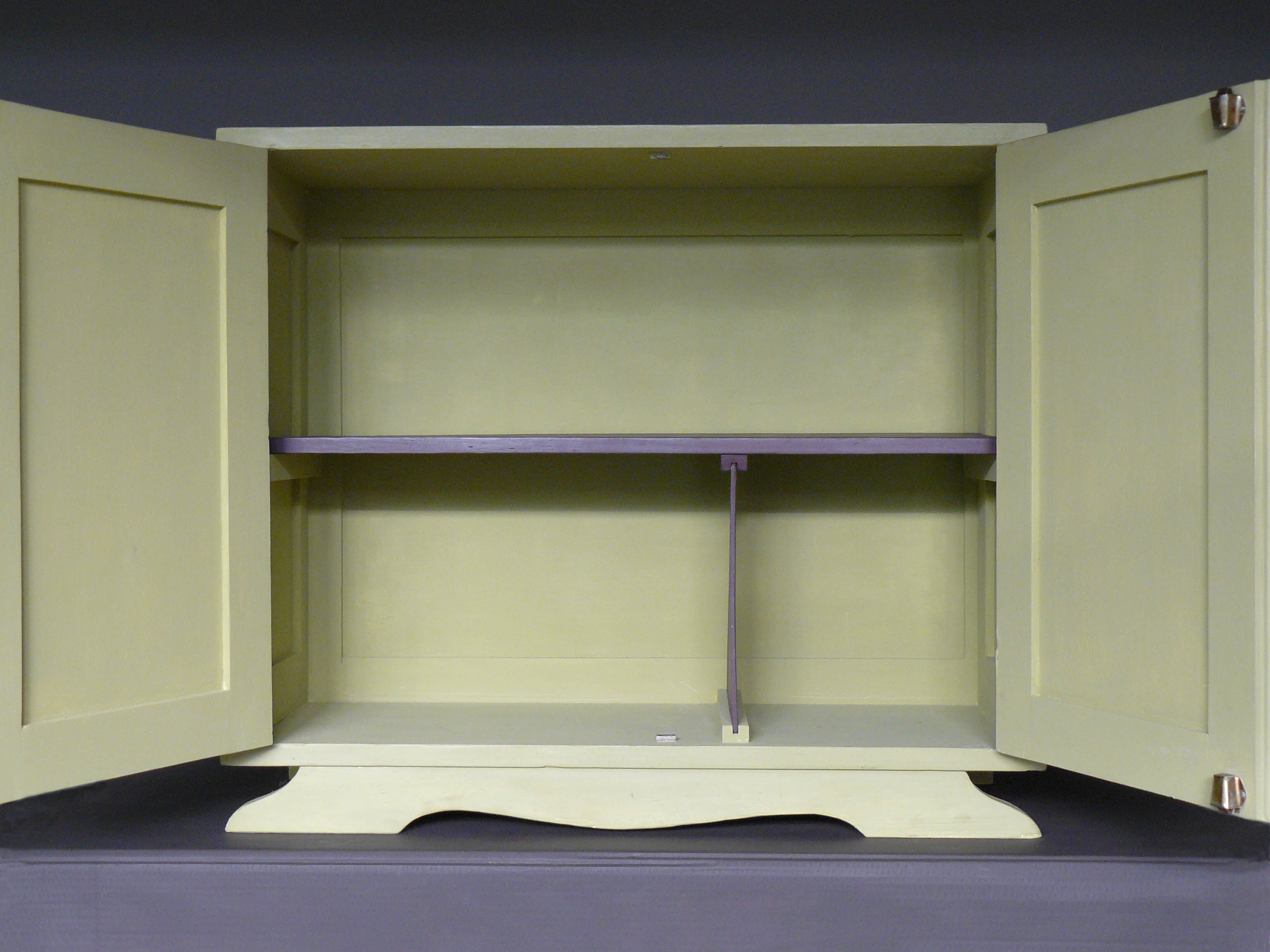 Painted and waxed wooden side board