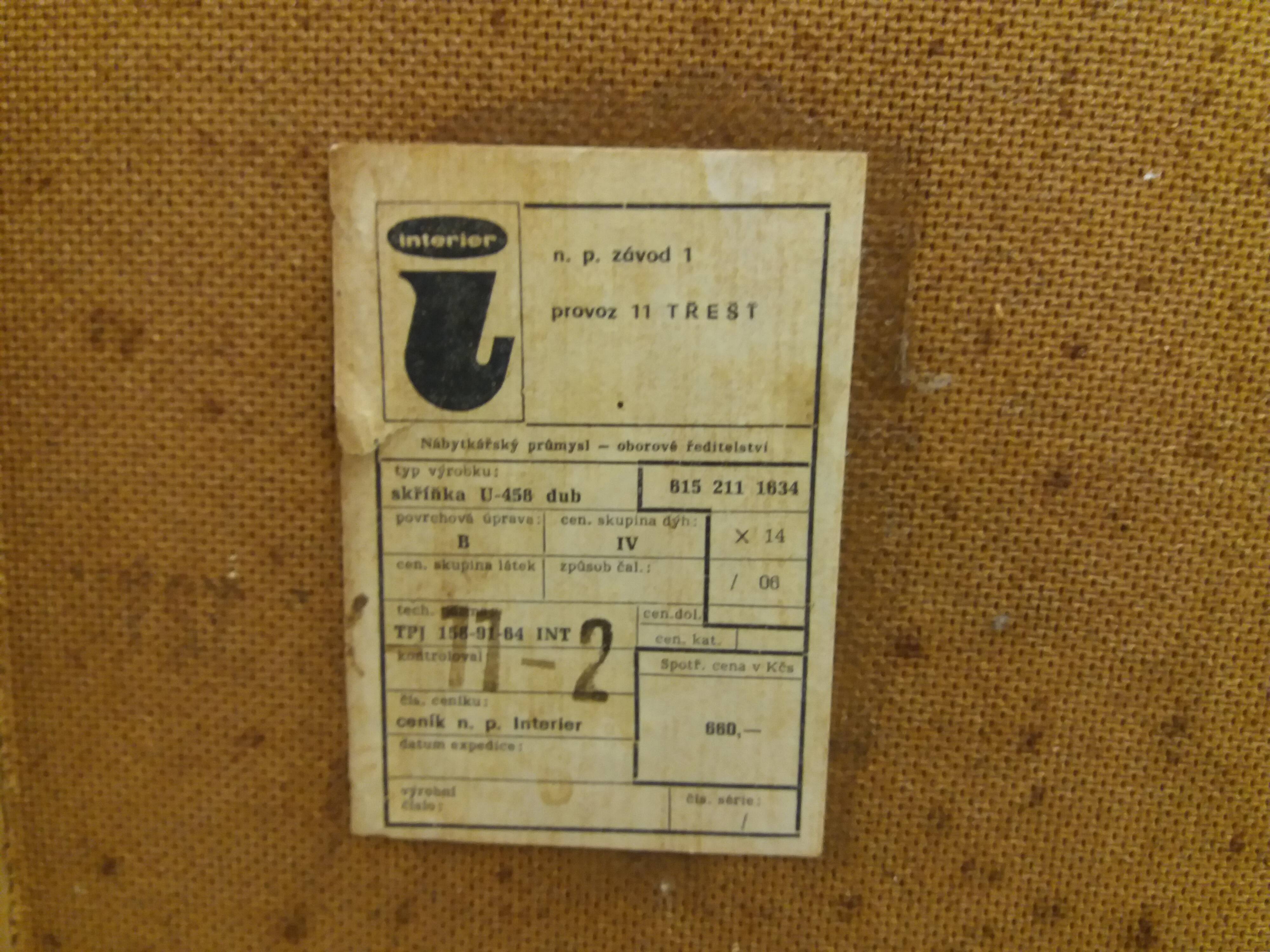 1960 Jiri Jiroutek Chest of drawers, Czechoslovkia