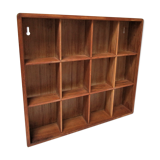 Vintage solid beech wood wall shelf