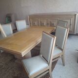 Gaston Poisson art deco oak dining room