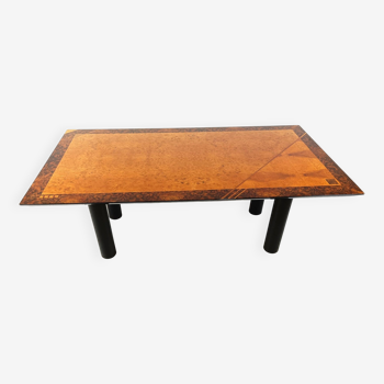 Oscar Dell Arredamento Italian Modern Burl Maple Dining Table by Miniforms