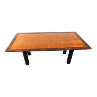 Oscar Dell Arredamento Italian Modern Burl Maple Dining Table by Miniforms