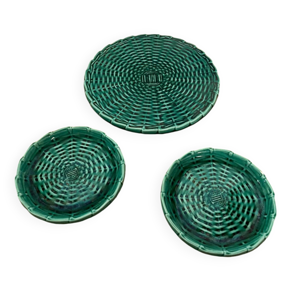 Dessous de bouteilles et plat céramique