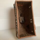 Homemade glazed terracotta candle box