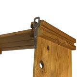 Vintage Wall shelf rack Pine wood 70s minimalist design