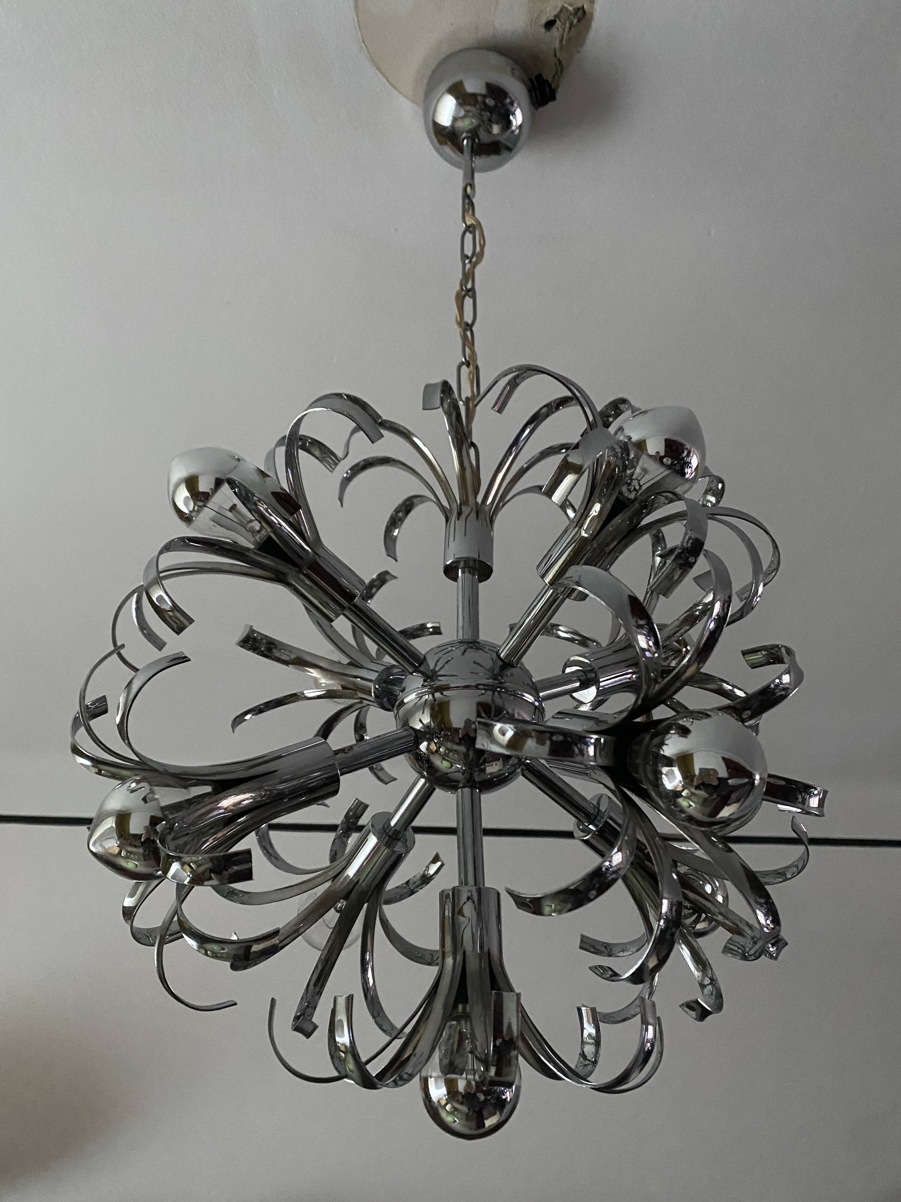 Lustre chromé vintage