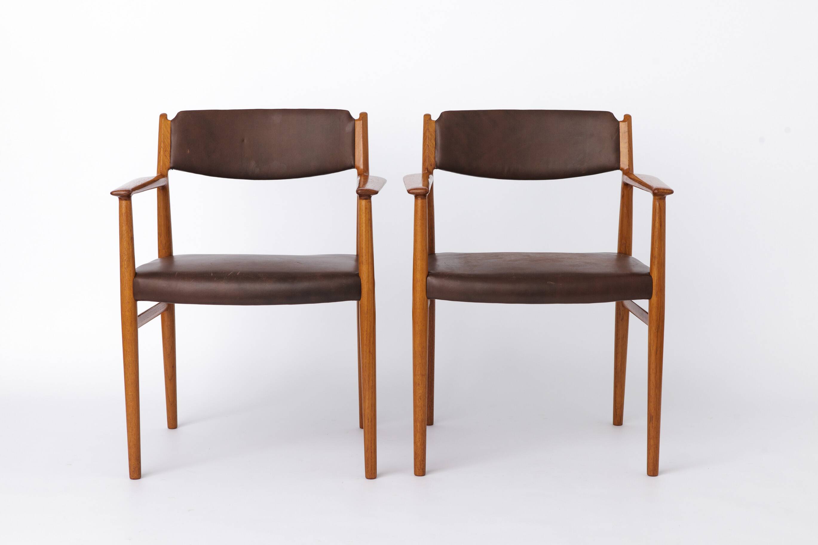 Pair of Arne Vodder Model 418 Armchairs, 1960s Danish Mid Century Teak