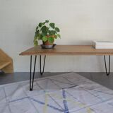 Coffee table in raw oak 110x42x74