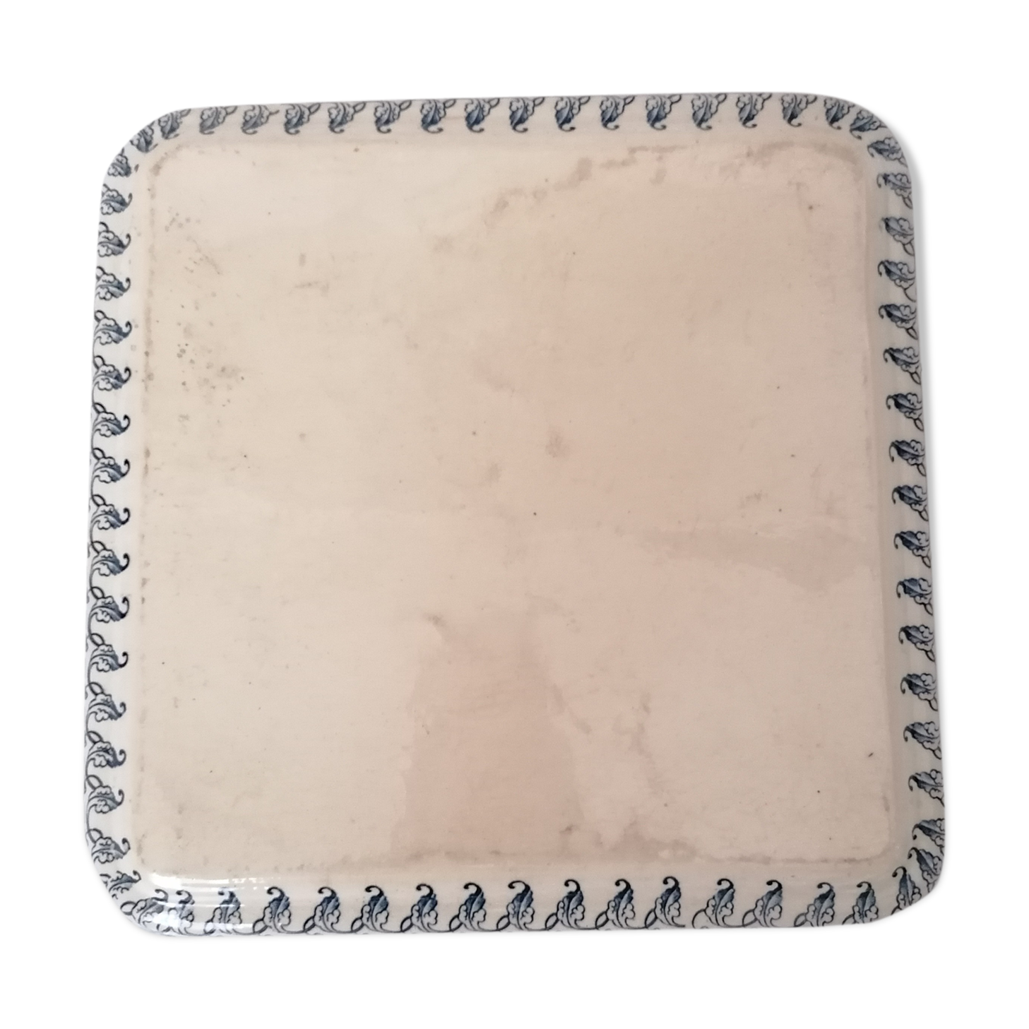 Gien earthenware square flat