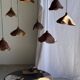 Small suspension in organic teak hat D30 H20