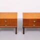 Pair of Meurop teak bedside tables 1960 Belgium