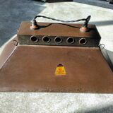 Industrial pendant light, mirror reflector, sheet metal lampshade, England