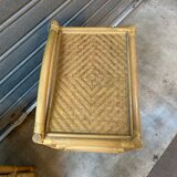 Pair of rattan bedside tables 1970s